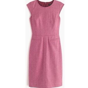 J Crew Pink Shift Dress with Cap Sleeves Size 8
